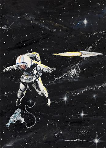 BILLY GRAHAM (1935 - 1999) Astronaut floating in space.